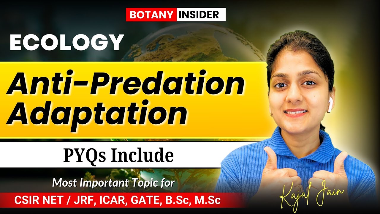 Anti-Predation Adaptations | Mimicry |Types | Camouflage | Aposematism | CSIR-NET JRF | PYQ included