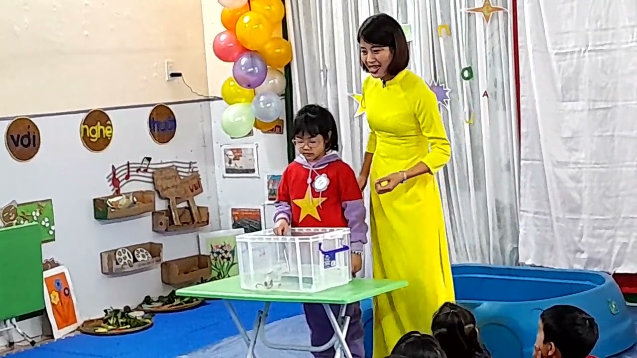 Tiết dạy GVDG cấp huyện khám phá Động vật sống dưới nước - Trẻ 5 tuổi