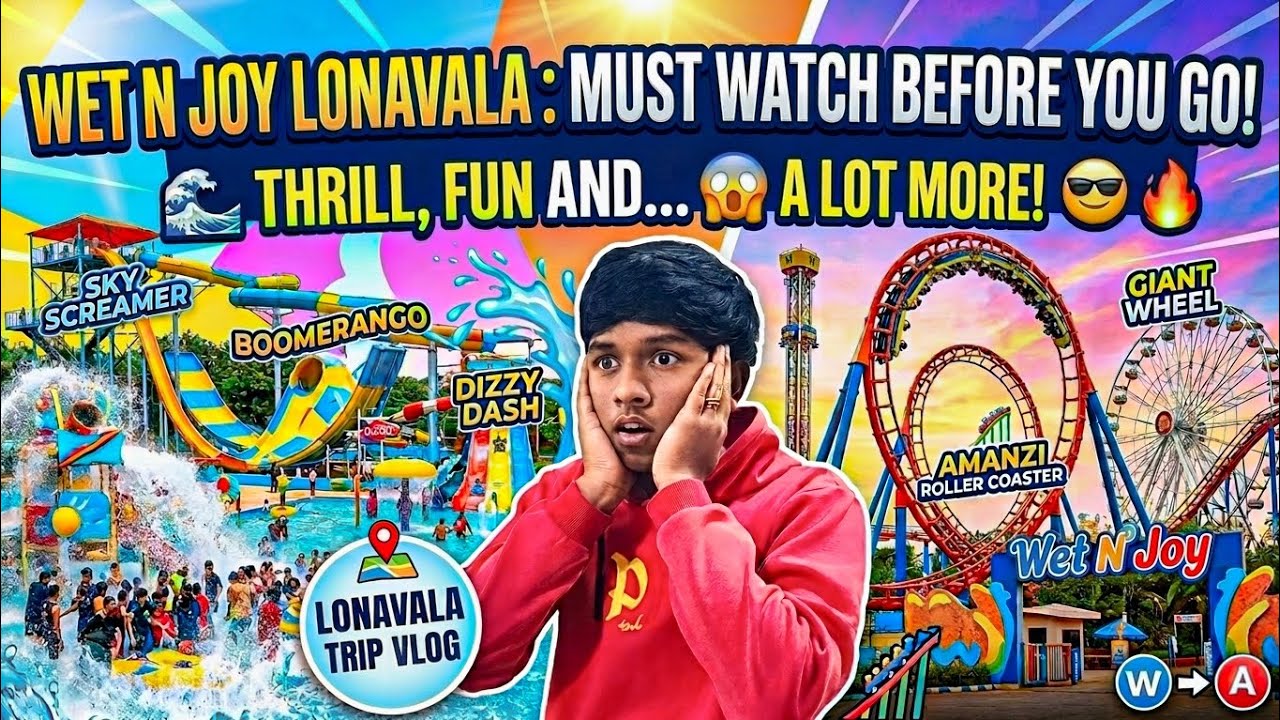 Wet'n joy waterpark & Amusement park Lonavla📍🌊😱