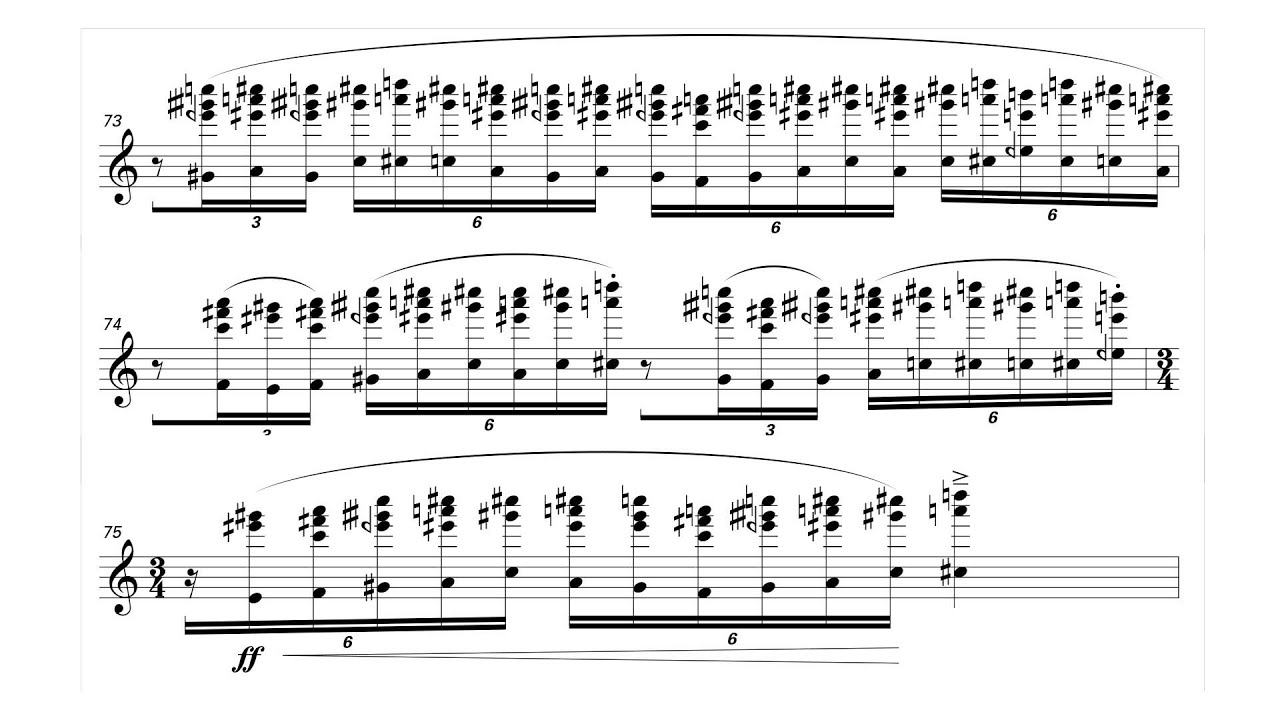 Devil's Branch for solo baritone saxophone (2013)