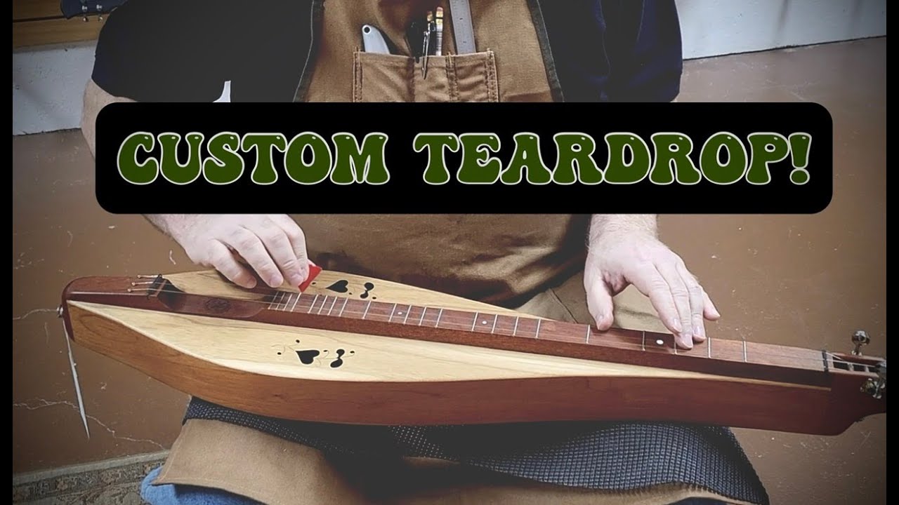 Custom Folkcraft® Teardrop Dulcimer | Mahogany Butternut | Scroll Head