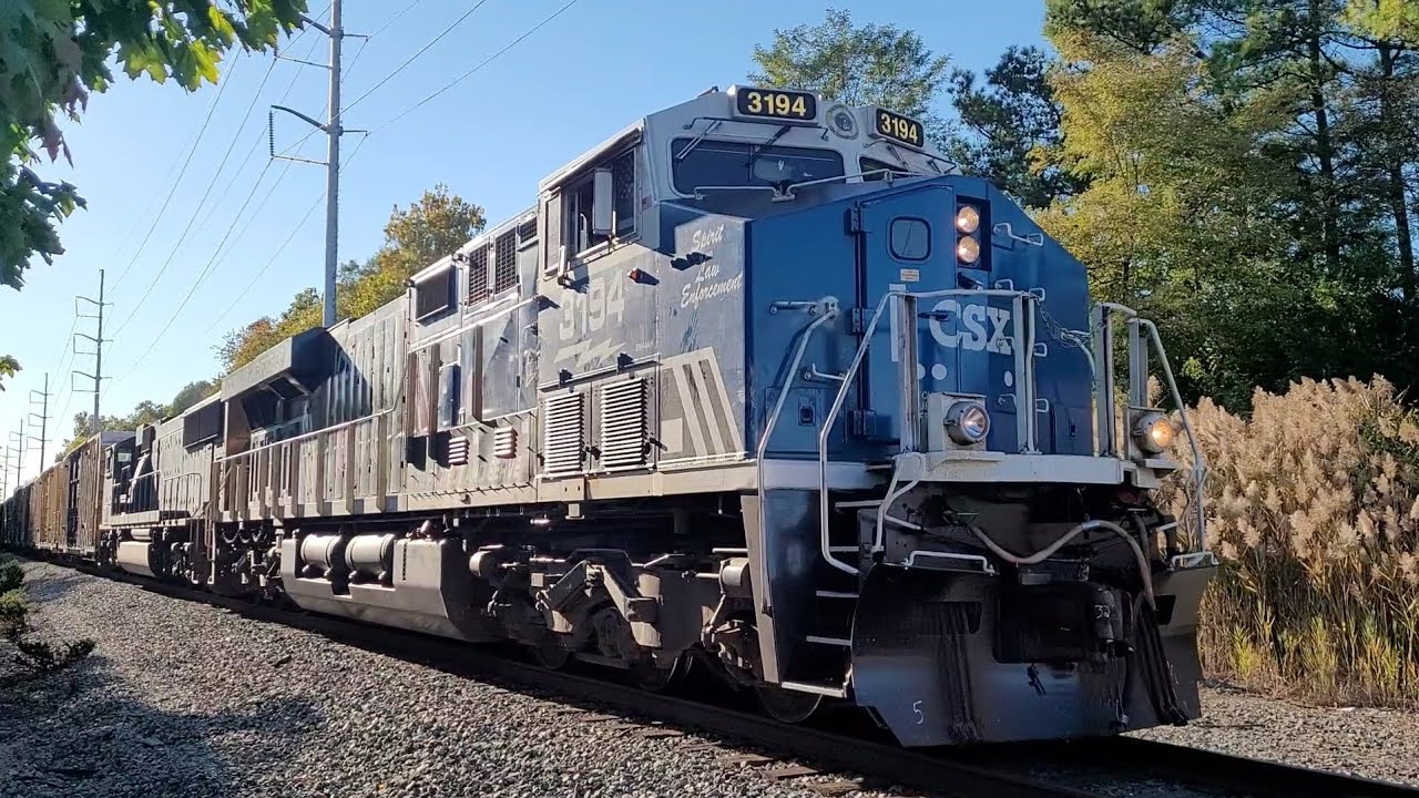 Seven trains! CSX 3194! Foreign Power! All on the CSX Philly Sub!!