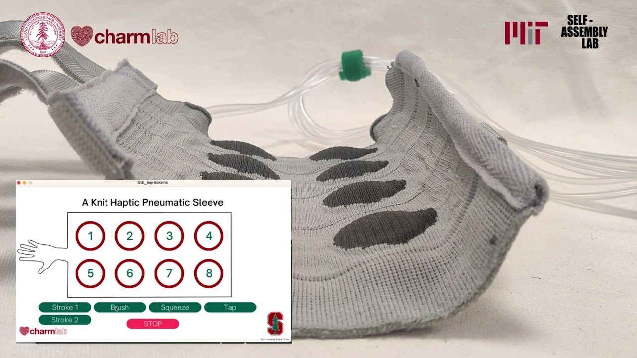 Knit Haptic Pneumatic Sleeve (Demo at 2023 World Haptics Conference)