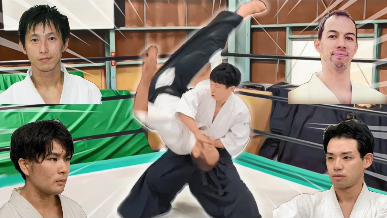 Dynamic and beautiful Aikido in professional wrestling ring