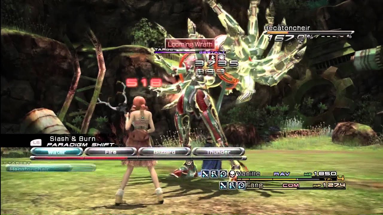 FINAL FANTASY XIII VANILLE EIDOLON HECATONCHEIR BOSS BATTLE