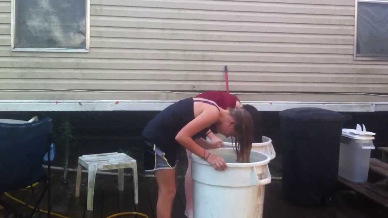 Epic water hair flip. Nataliegh (blonde) me (brunette). Epic hair flips.