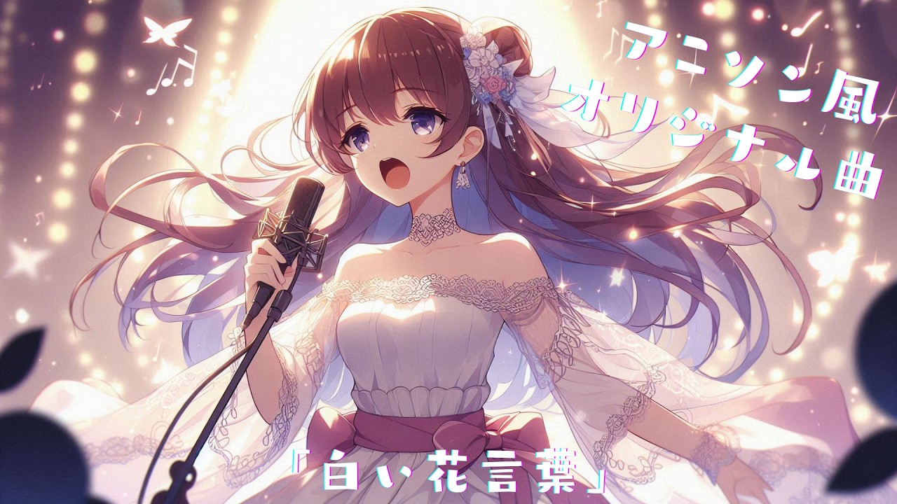 [アニソン風バラード曲]「白い花言葉」