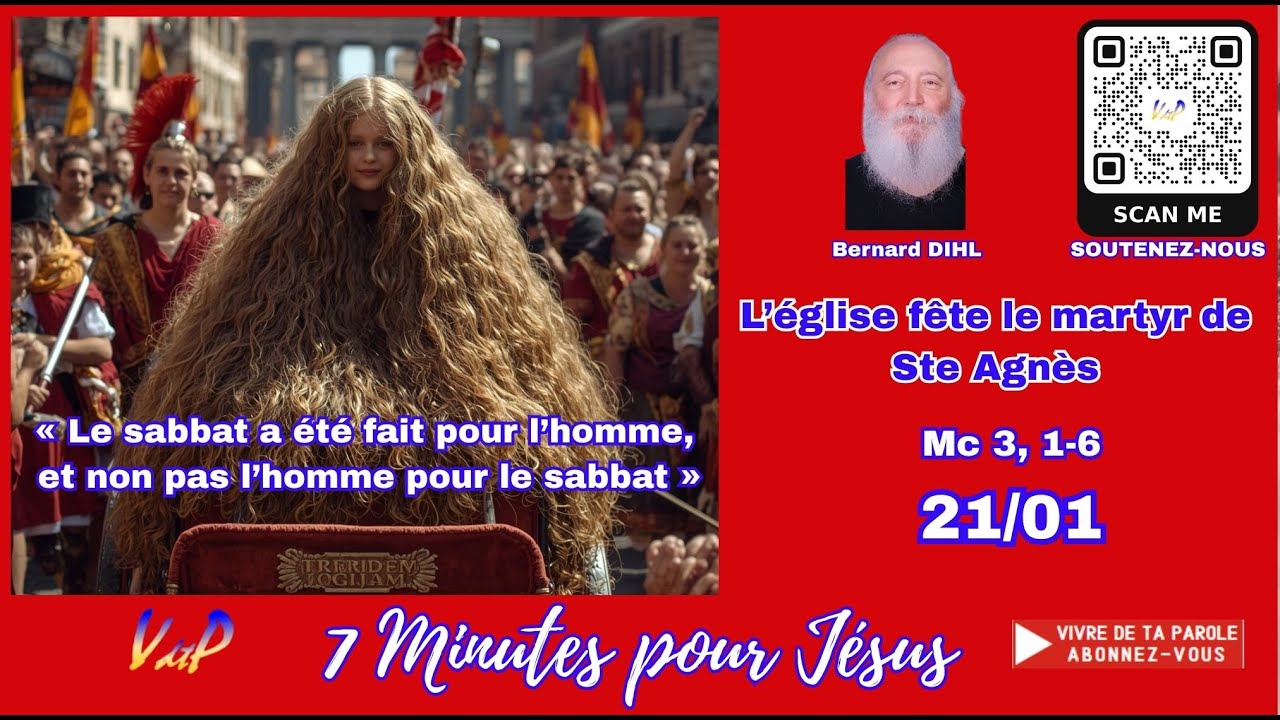 7 MINUTES POUR JESUS 21 01, EGLISE DE FRANCE qu'as-tu fait de ton BAPTÊME ? Messages aux Evêques !