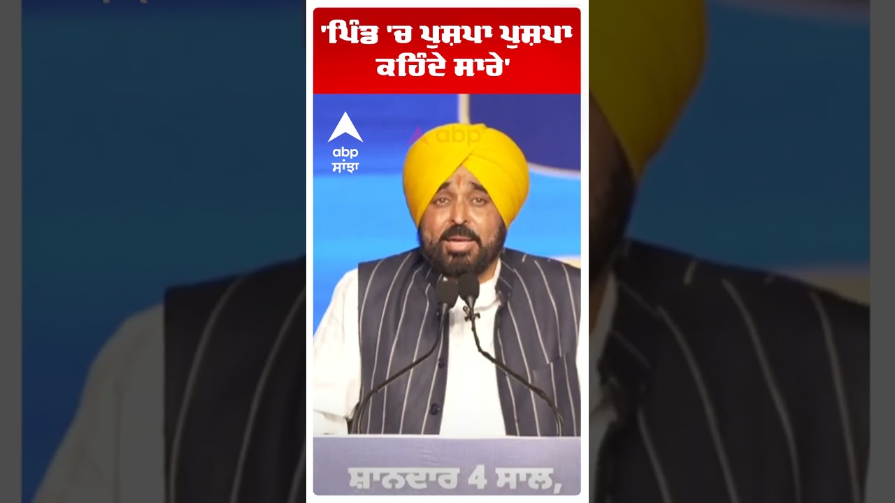 Cm Bhagwant Mann: 'ਪਿੰਡ 'ਚ ਪੁਸ਼ਪਾ ਪੁਸ਼ਪਾ ਕਹਿੰਦੇ ਸਾਰੇ'  | AAP Punjab |  Abp Sanjha | Shorts