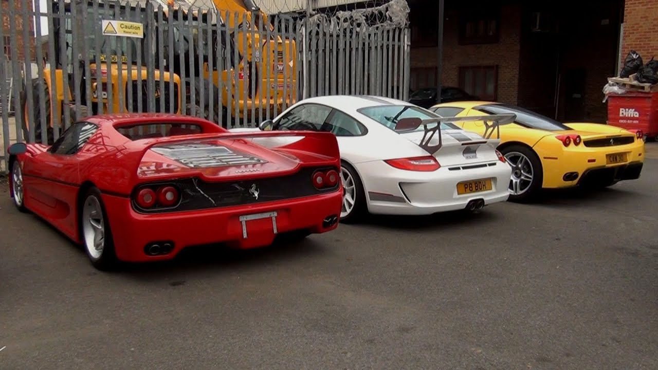 YELLOW Enzo, F50, 288GTO, 997 4.0RS and more - Cold Start ups