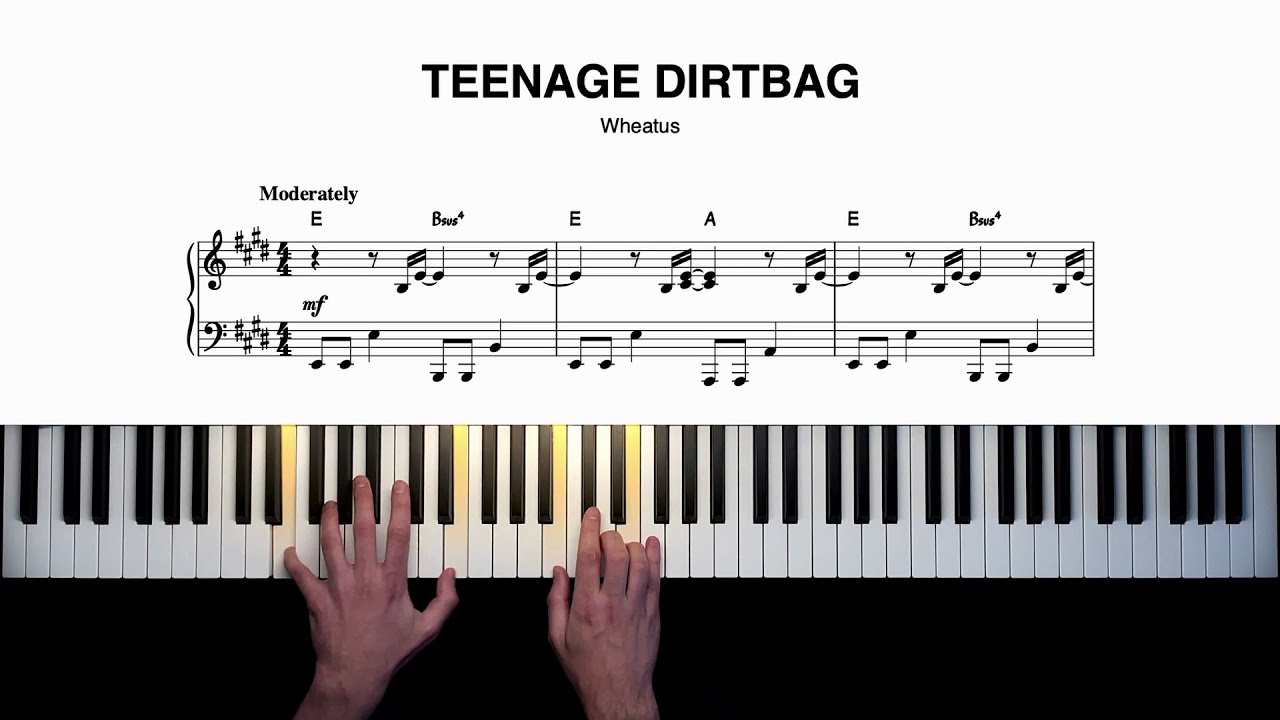 Wheatus - Teenage Dirtbag | Piano Cover + Sheet Music