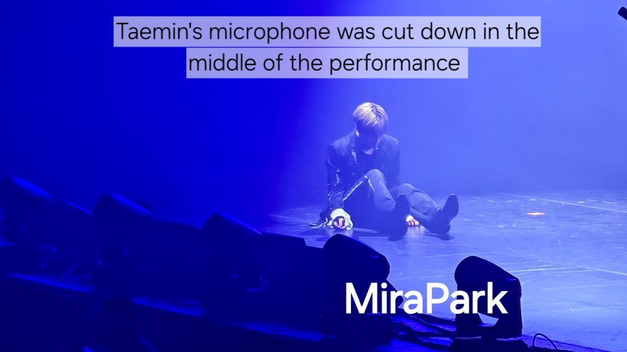Taemin's microphone was cut down in the middle of Paris Concert. Shawols reaction was awesome 🩵