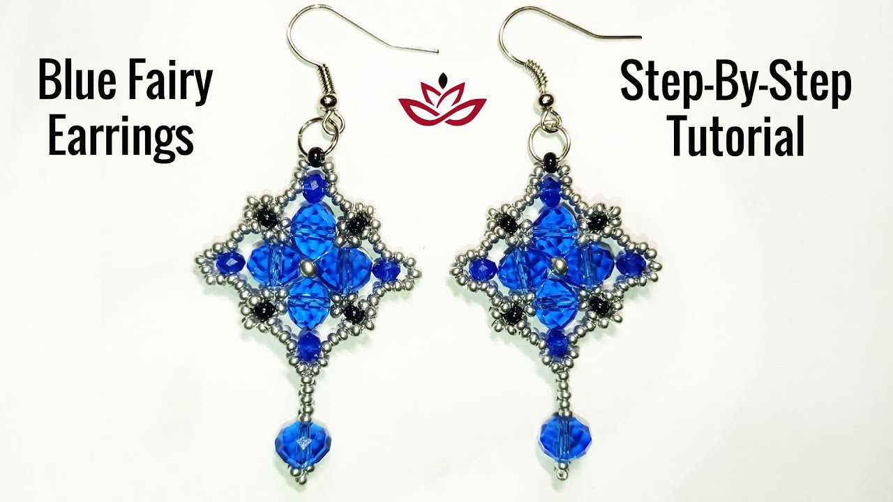 Blue Fairy Rondelle Earrings - Tutorial || DIY