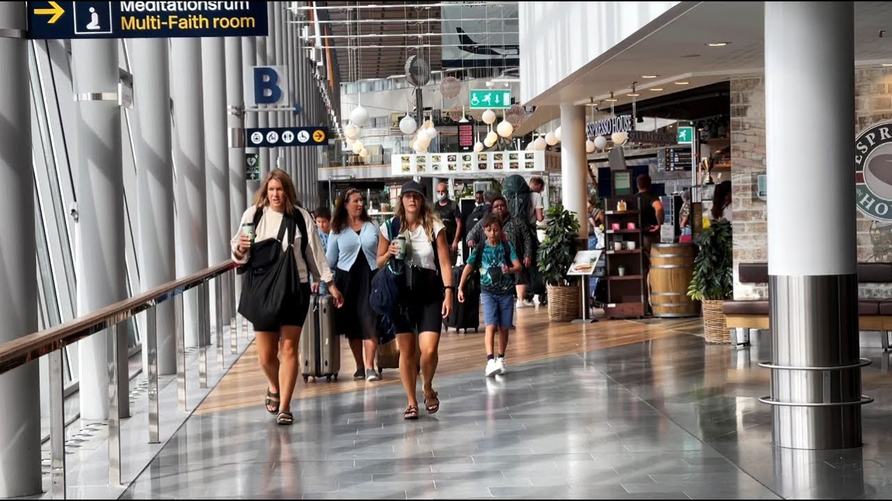 Stockholm Arlanda Airport Walk, Sweden, 2021 August.