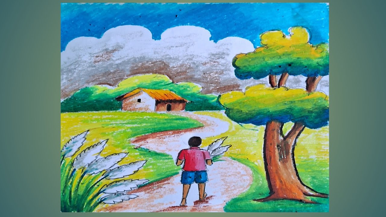 Autumn season scenery Drawing|| Beautiful Autumn season scenery||