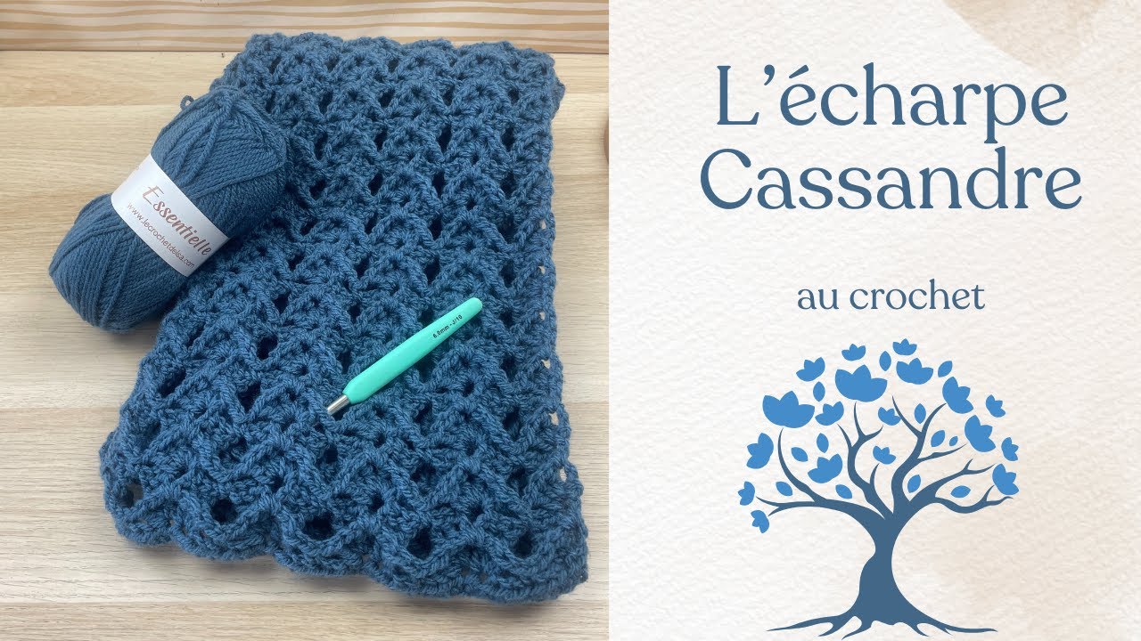 Facile et moelleuse- L'écharpe Cassandre au crochet