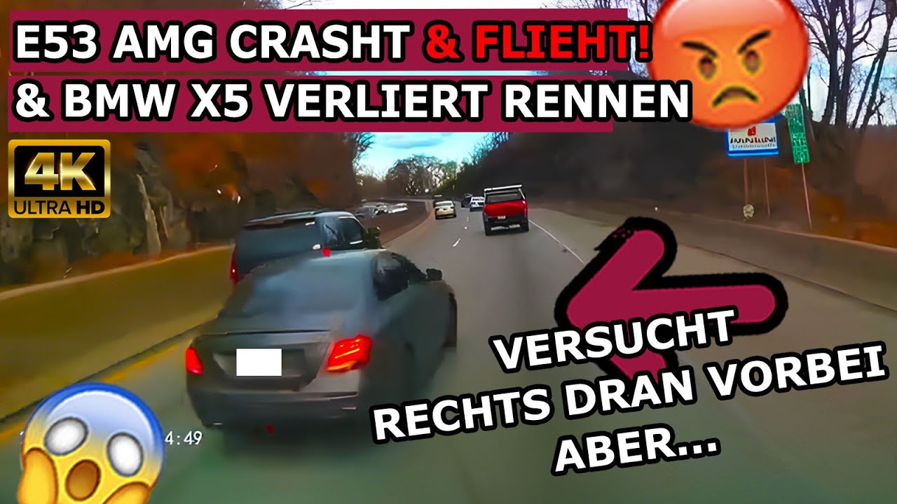 Mercedes E53 AMG Crasht Bei Rechts-Überhohler & G63 AMG gegen Audi RS6 über Radweg?! 4K Dashcams