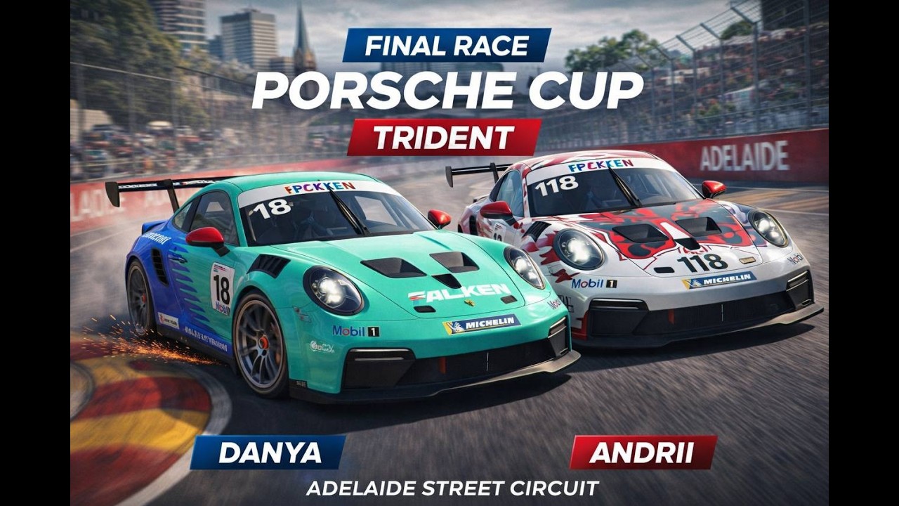 iRacing Trident Porsche Cup | FINAL RACE | Adelaide Street Circuit | 1440p