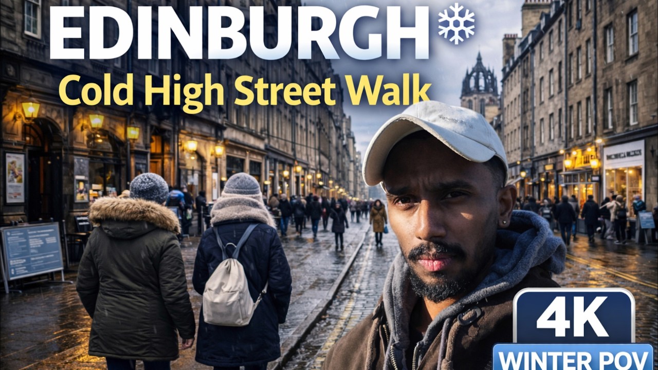 Edinburgh High Street Winter Walk ❄️ | Peaceful City Ambience (4K) #edinburgh #travel #pov