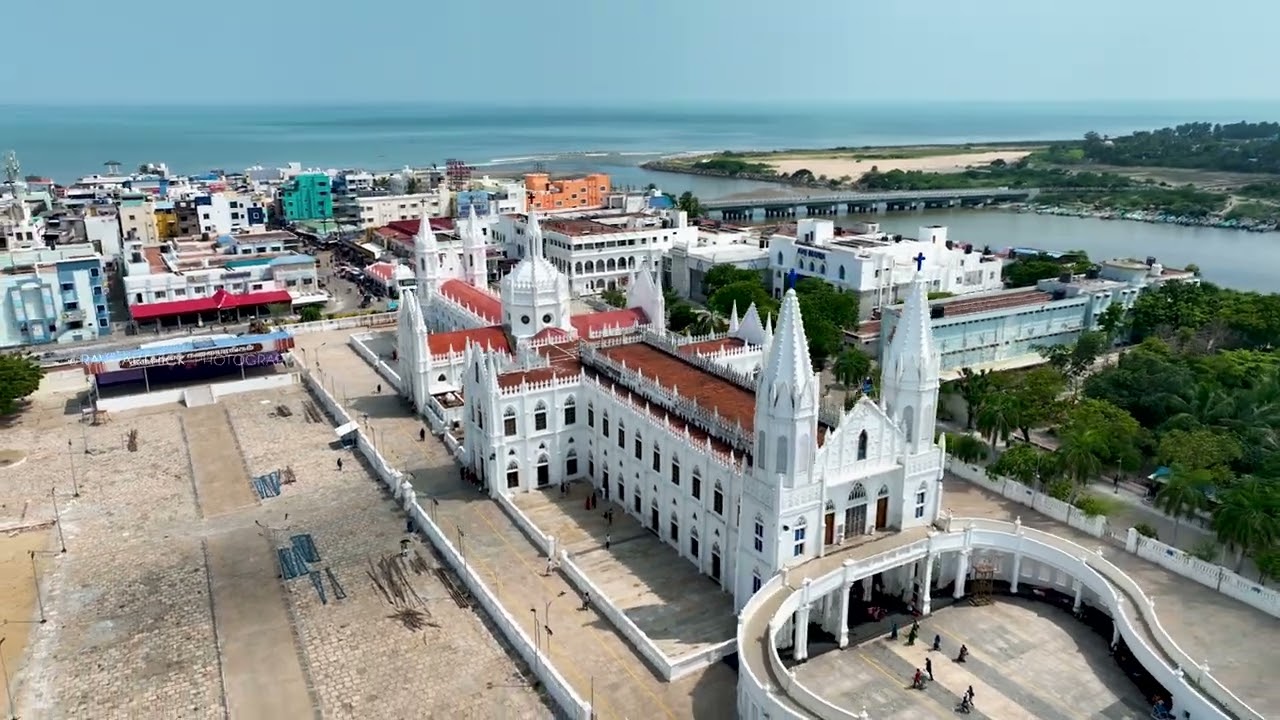 VELANKANNI CHURCH | BASILICA OF OUR LADY OF GOOD HEALTH | 4K DRONE VIEW | RAVIKARTHICK PHOTOGRAPHY |