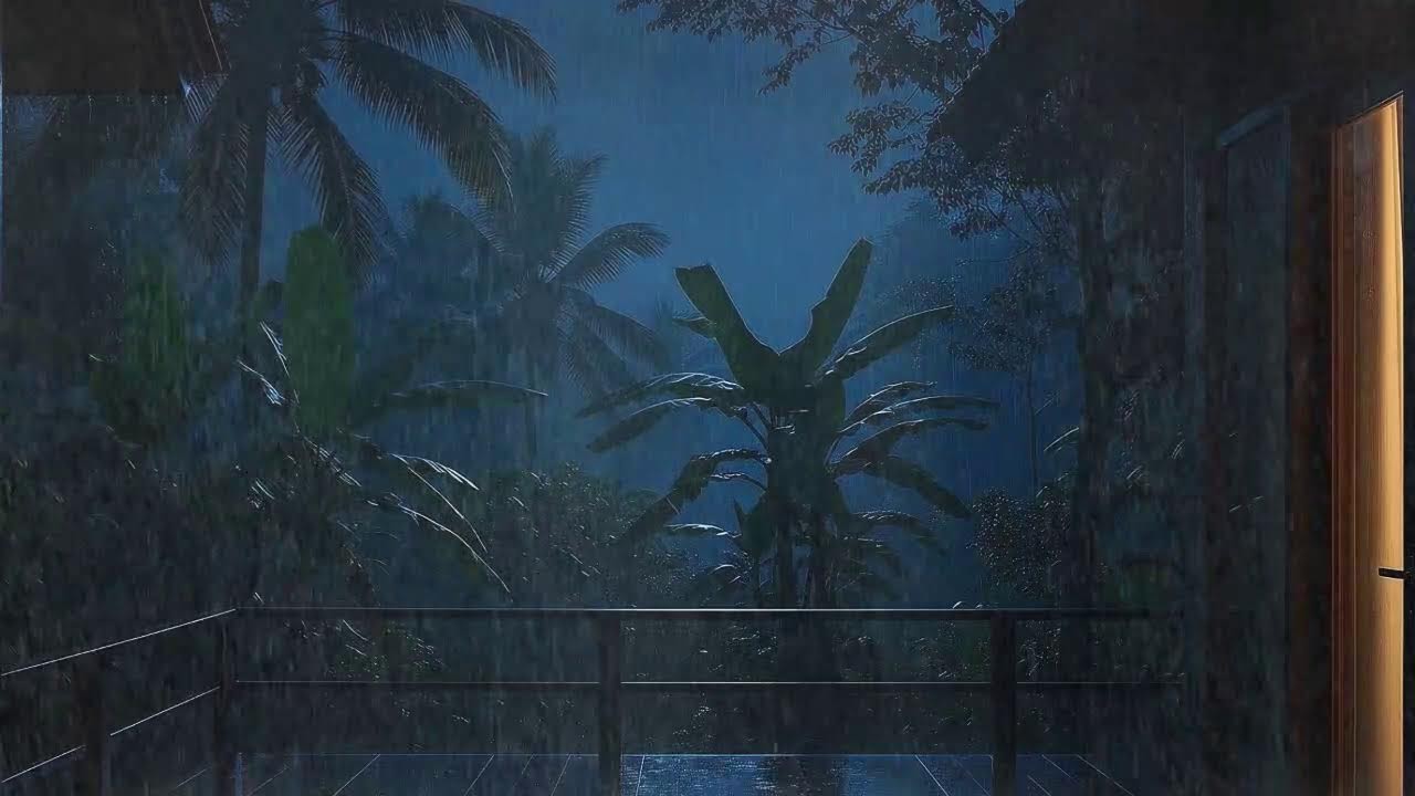 Instant Sleep with Steady Rain and Distant Thunder at Cozy Cabin 🌧️