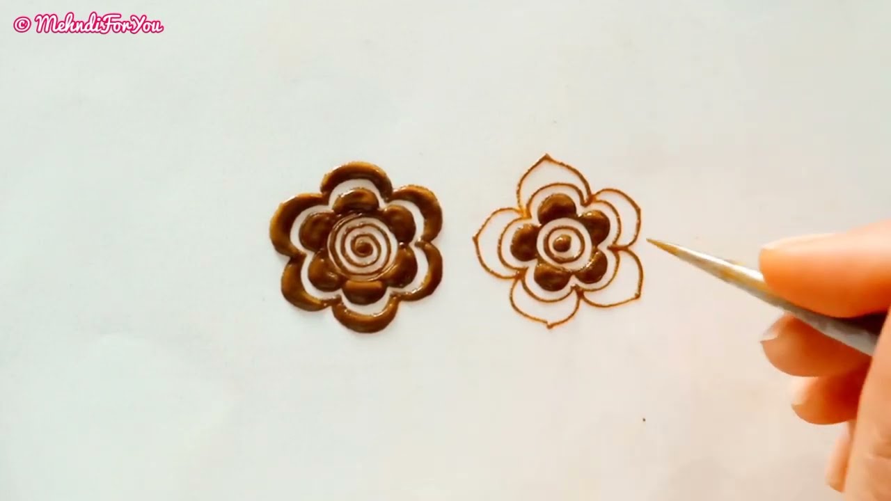 How to make dubai style mehndi design flowers || Beginners mehndi design