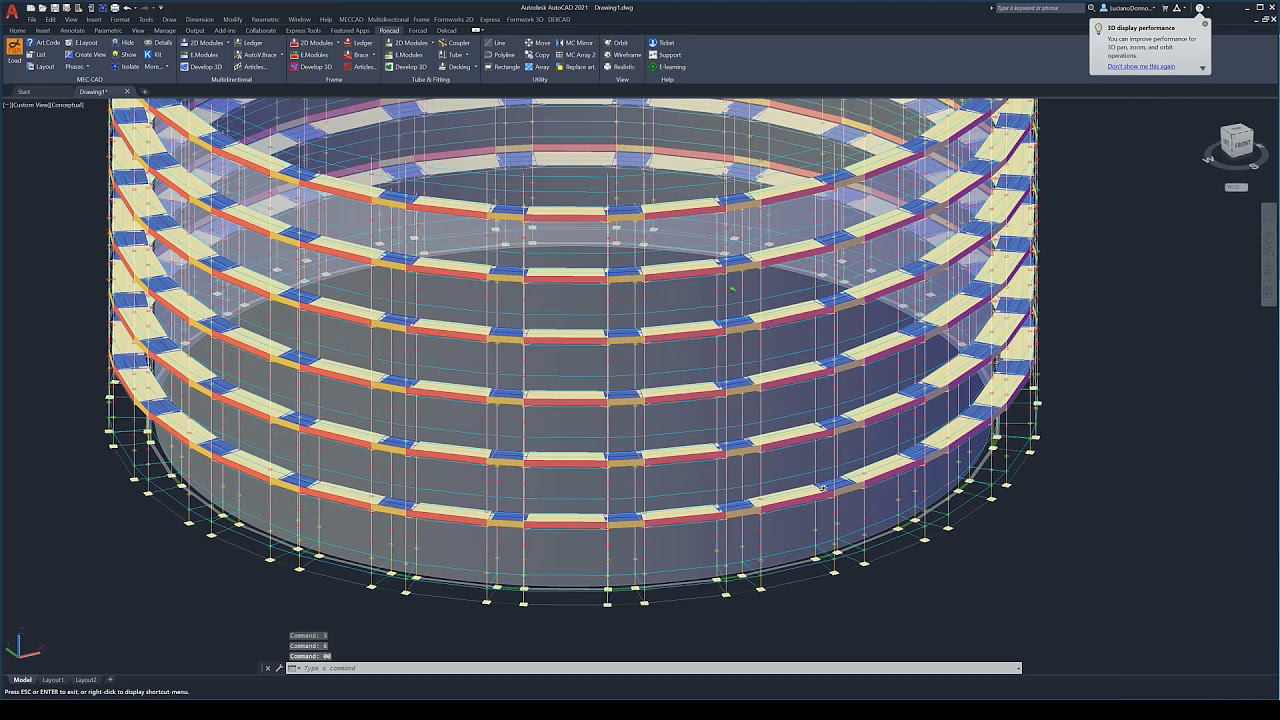 Del módulo al andamio 3D - PON CAD video demo