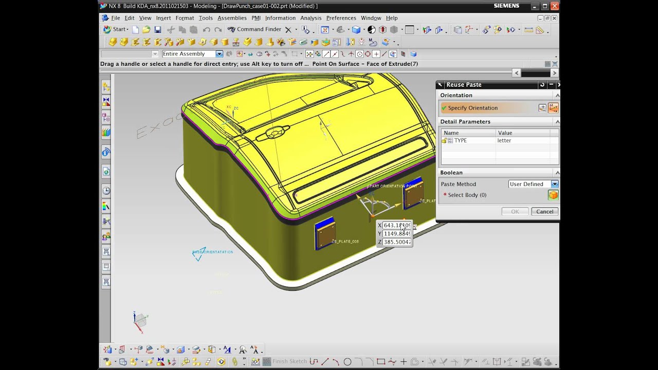 NX8 - Stamping Die Design - Draw Punch F-Mark