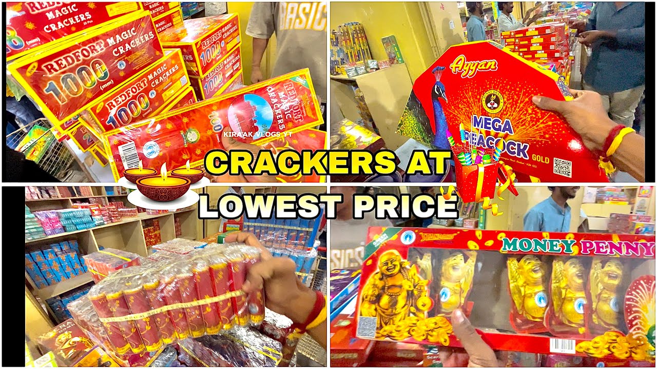 Wholesale Crackers at Hyderabad  vishnu fire work begum bazar // Kiraak vlogs yt