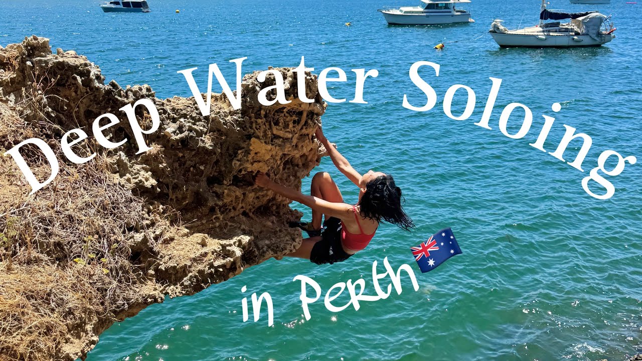 호주 퍼스 딥워터 솔로잉 첫 도전🧗🏻‍♀️🌊 | 자연바위 클라이밍 | Perth DWS | 그냥 다이빙하러 간 사람이 되•••