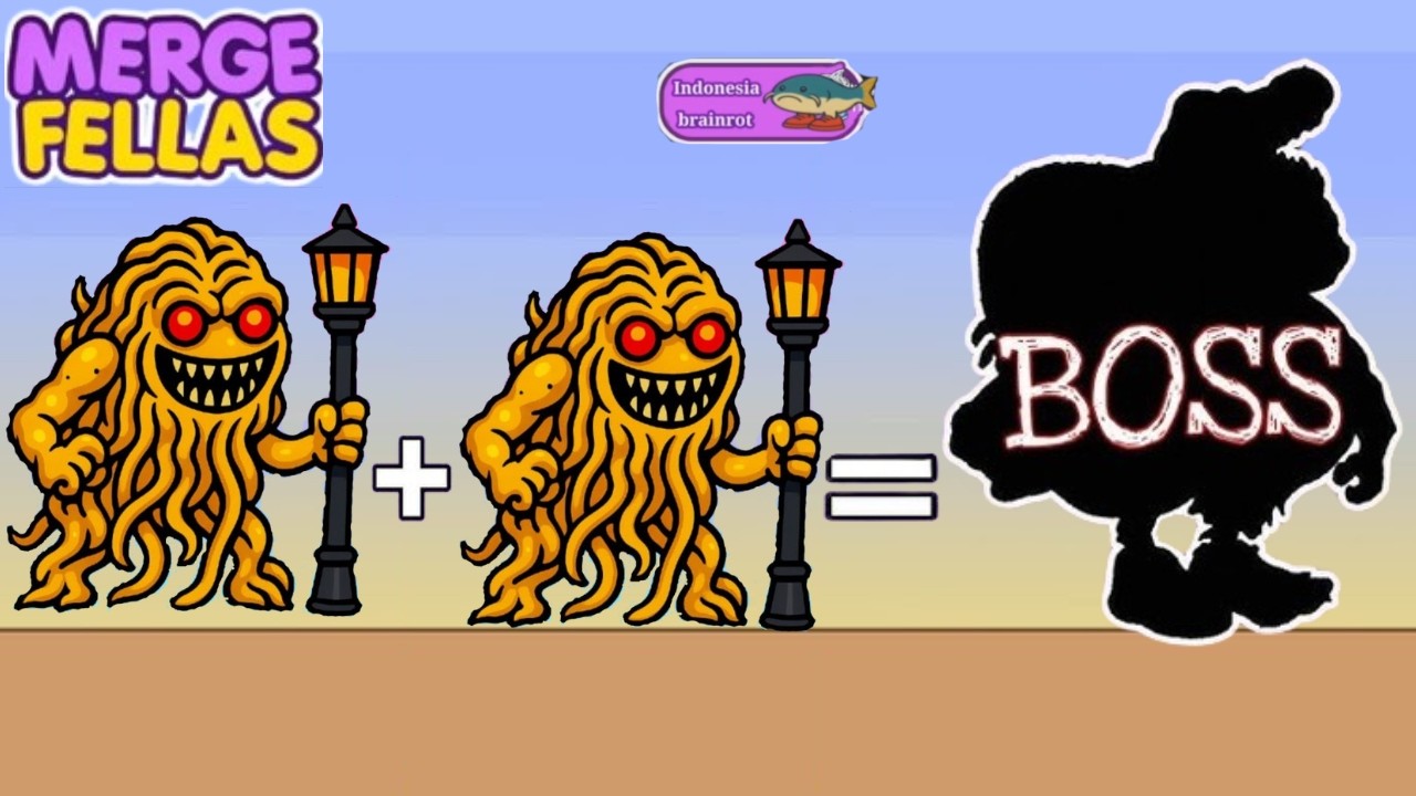 Прохождение игры Merge Fellas INDONESIA BRAINROT: Достижение финального босса | Новое обновление ...