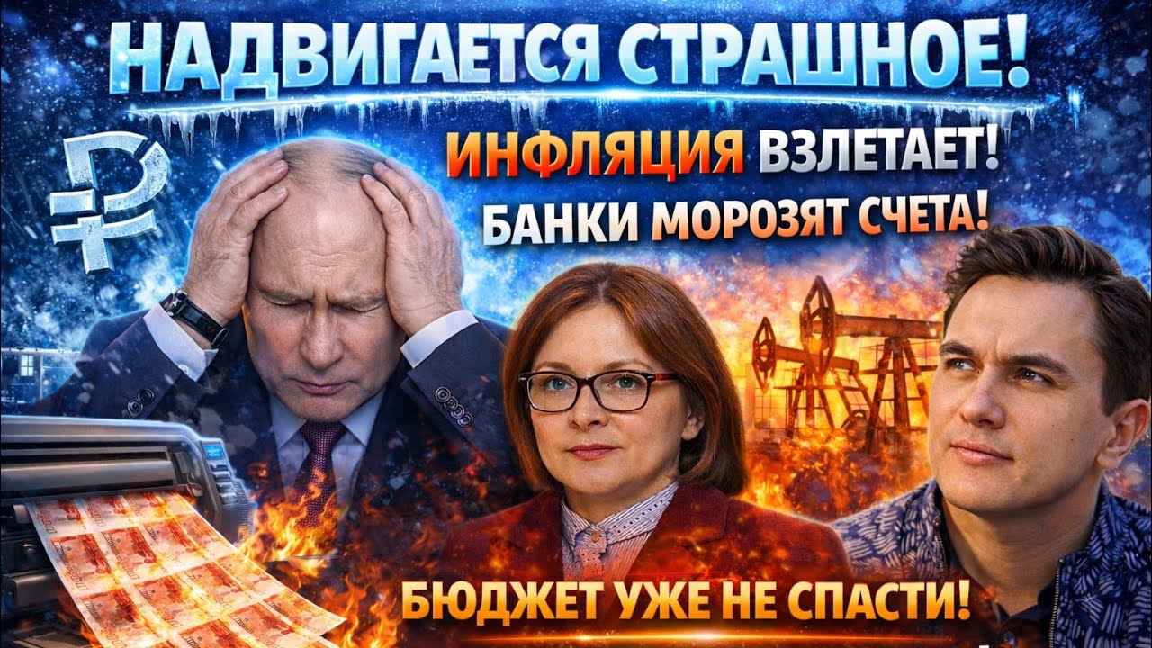 НАДВИГАЕТСЯ СТРАШНОЕ! БЮДЖЕТ УЖЕ НЕ СПАСТИ! РЕКОРДНАЯ ИНФЛЯЦИЯ И ОБВАЛ! БАНКИ МОРОЗЯТ ДЕНЬГИ! 