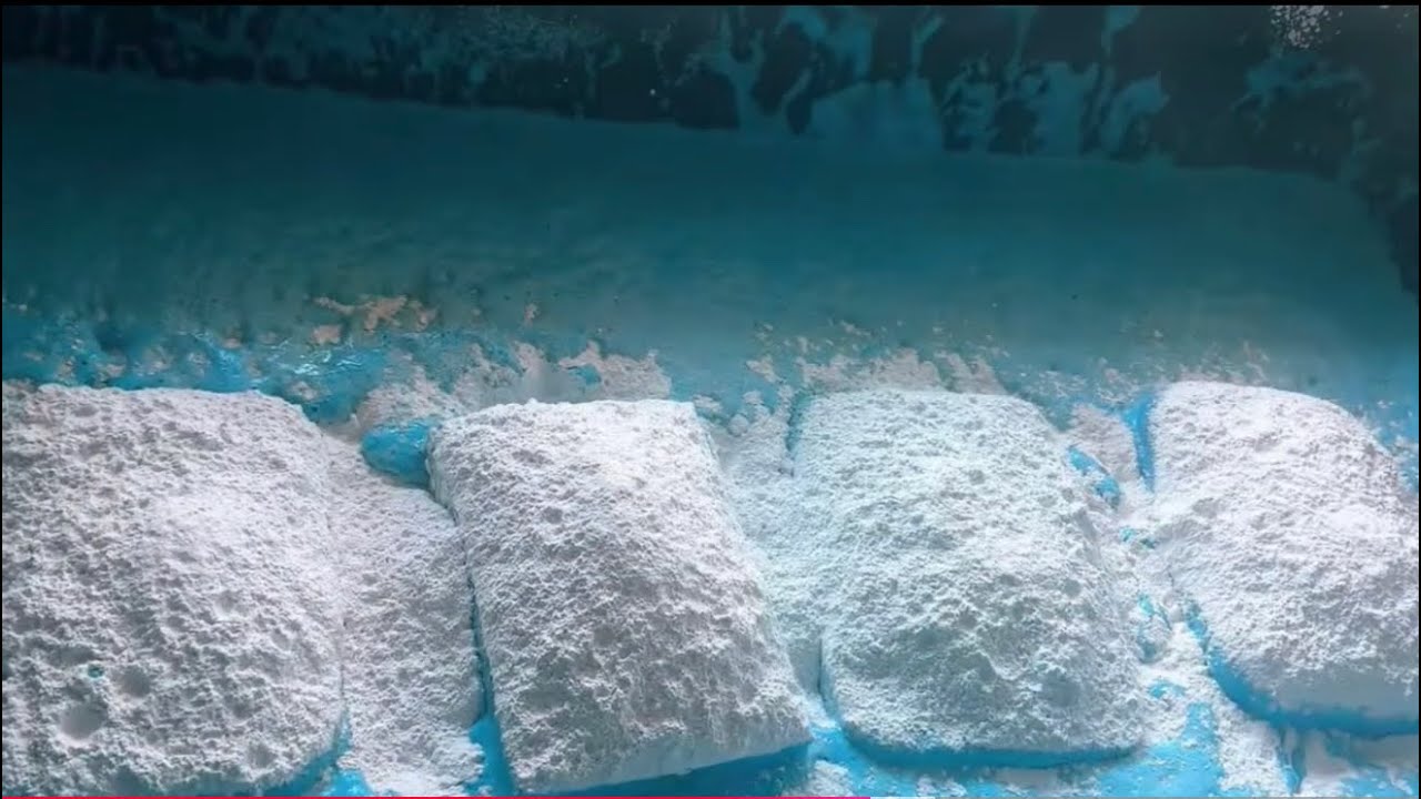 Dump laundry powder detergent and dish soap and very satisfying  #oddlysatisfying #asmr #satisfying 