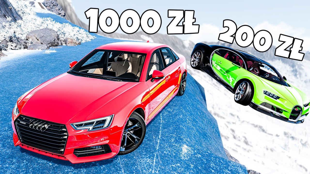 ❄️ WYŚCIG O 1000 ZŁ KTO DOJEDZIE DO KOŃCA!? | BeamNG Drive |