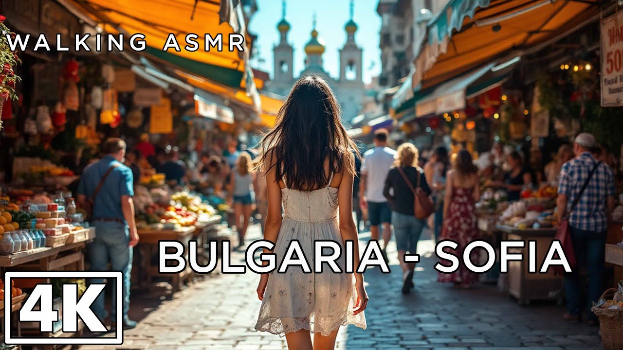 SOFIA 2025 [4K] Relaxing ASMR Walk | From Women’s Market to Alexander Nevskij Cathedral