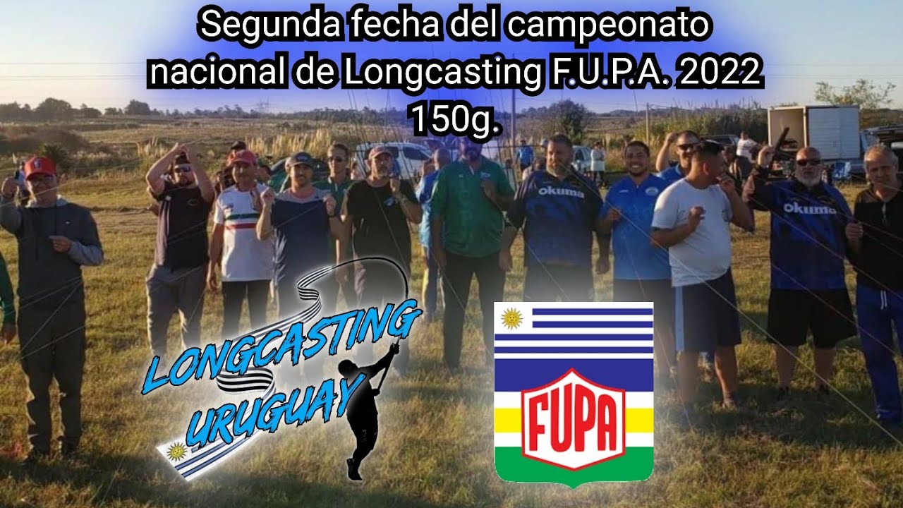 Longcasting Uruguay. Segunda fecha del campeonato nacional de Longcasting F.U.P.A. 8/5/2022. 150g.