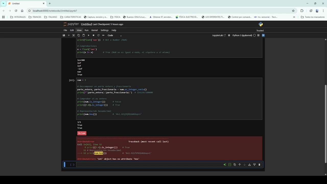 OPERACIONES CON FLOTANTES (FLOAT) PYTHON