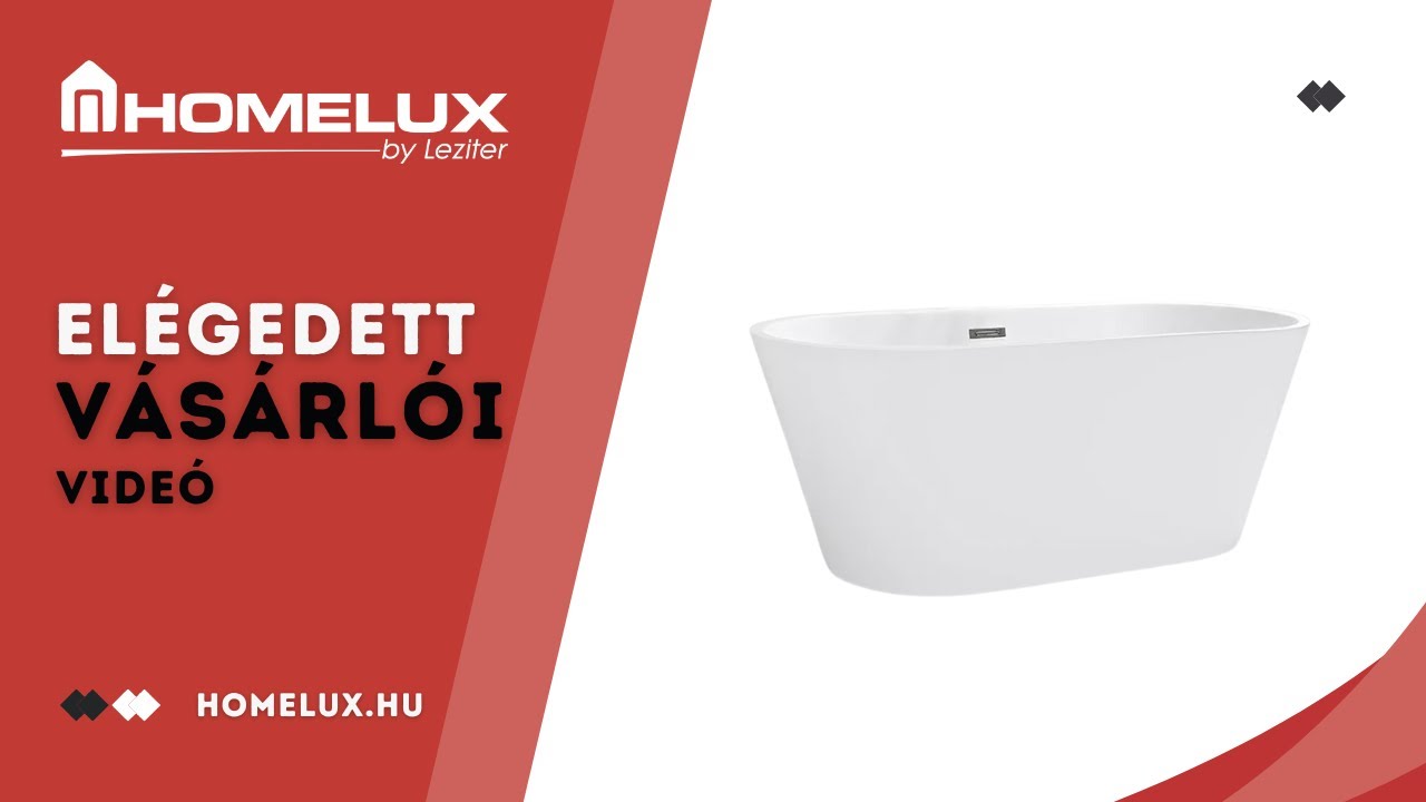 Elégedett vásárlói videó - Homelux.hu | Noa szabadon álló fürdőkád