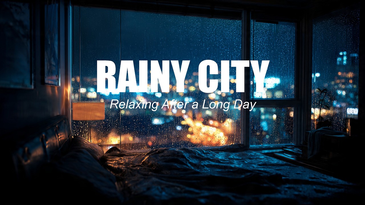 Rainy City Night for Sleep & Focus 🌧 3 Hours Urban Rain Ambience No Thunder