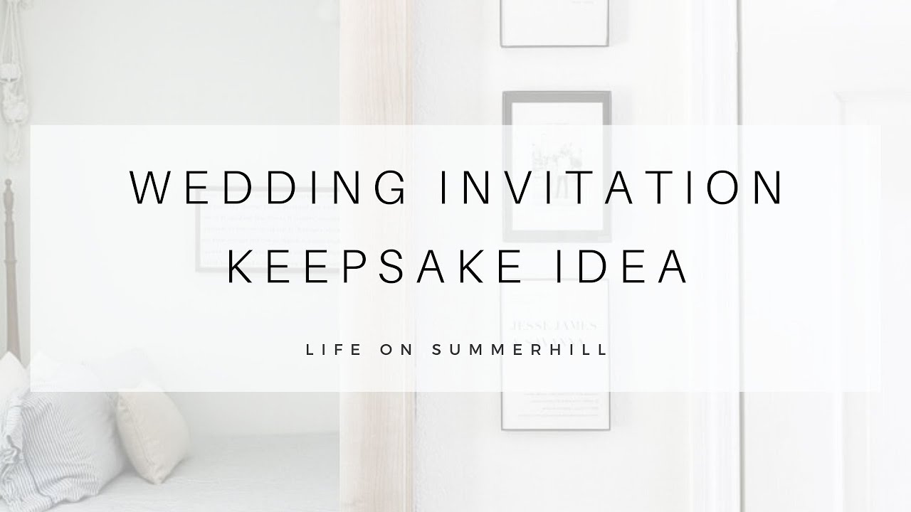 WEDDING INVITATION KEEPSAKE IDEA