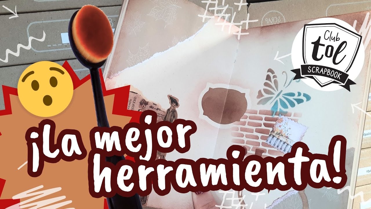 TÉCNICAS CON CEPILLO PARA DIFUMINAR - TUTORIAL SCRAP | CLUB TOL ABRIL