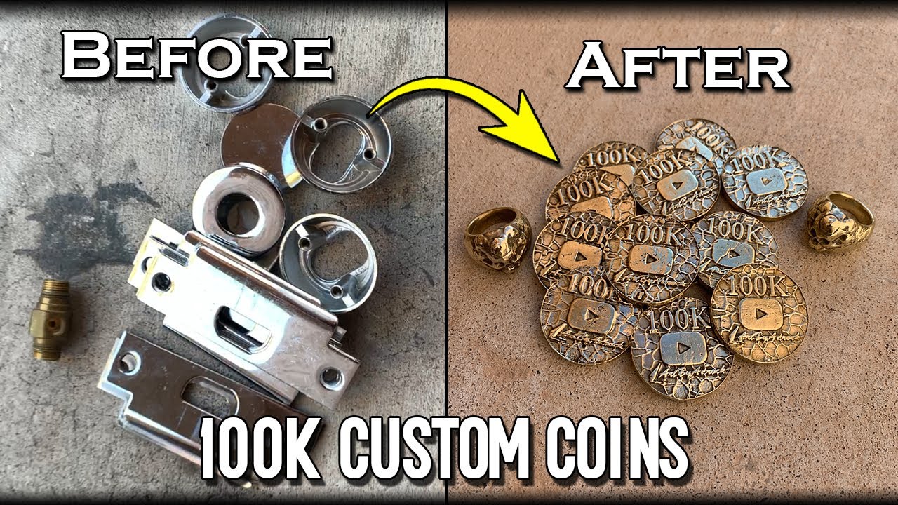 Casting Custom Brass Coins For 100K Subscribers! THANK YOU ALL!