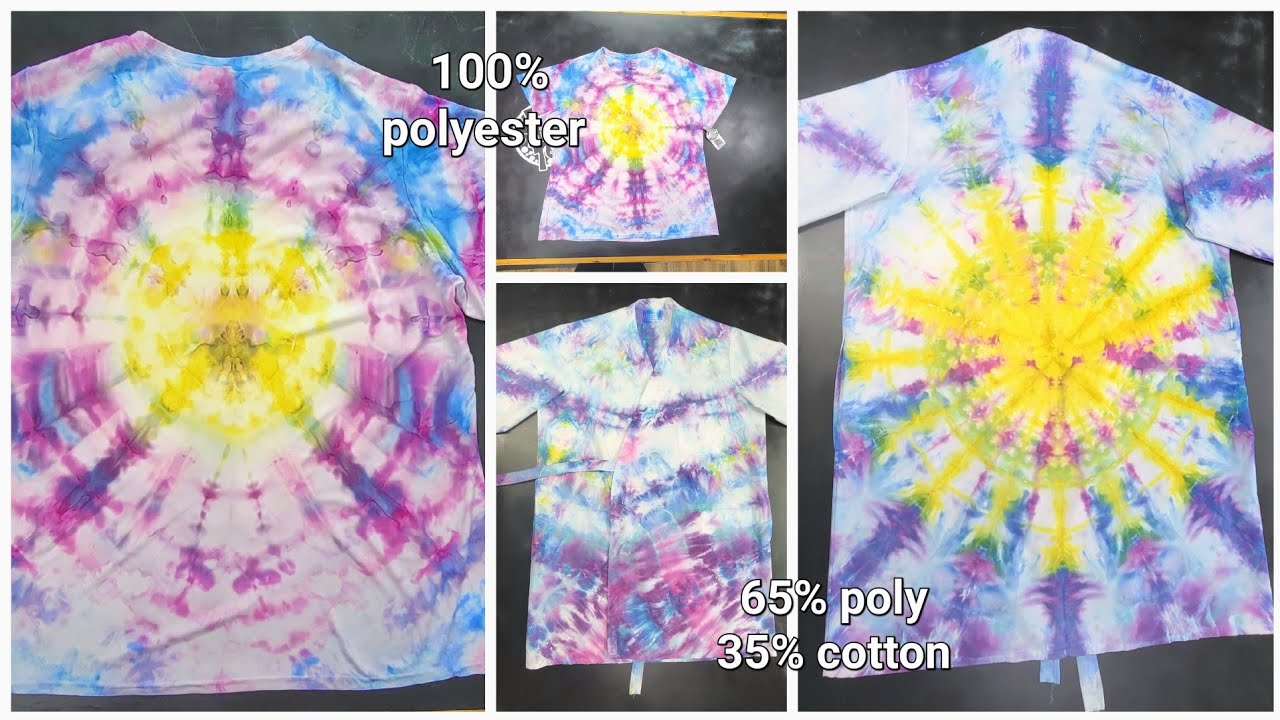it's possible to tye dye polyester! I've figured out how w/ multiple colors & controlled placement!