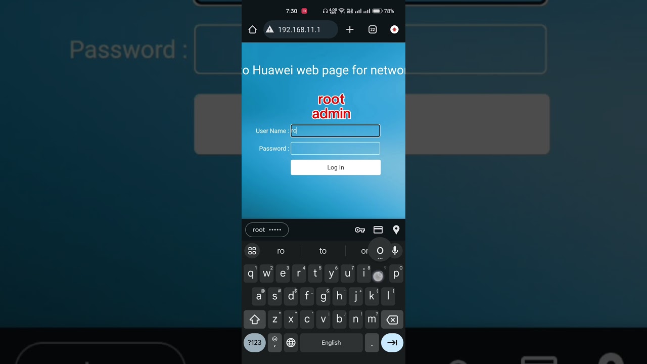 How to change Huawei Router wifi Password on mobile blue Firmware/ Easy way/epon/Gpon/Xpon