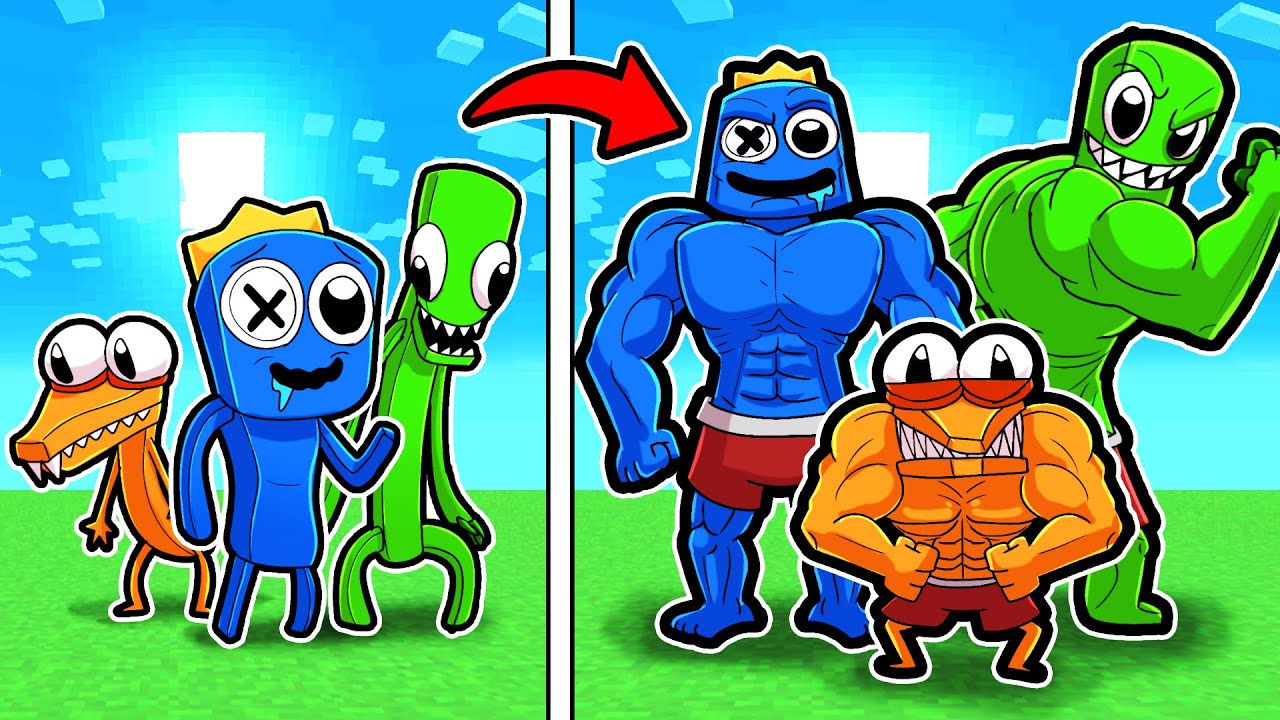 Rainbow Friends but Everyone = JACKED! (Bulked Up)