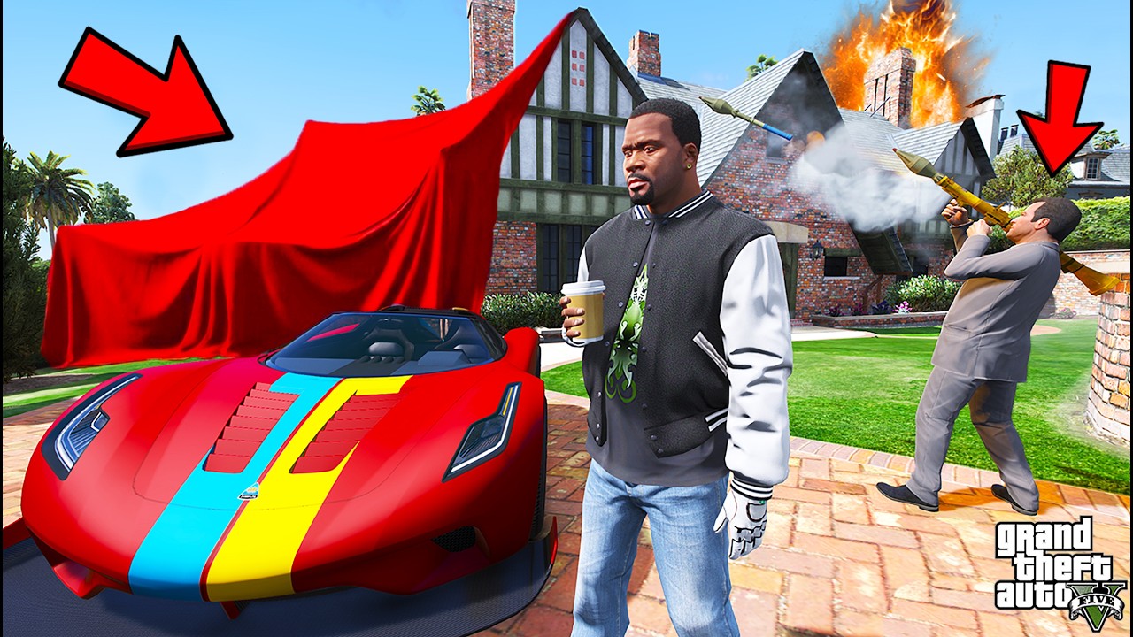Franklin Buys His Dream House But Michael Destroys It in GTA 5 | SHINCHAN and CHOP