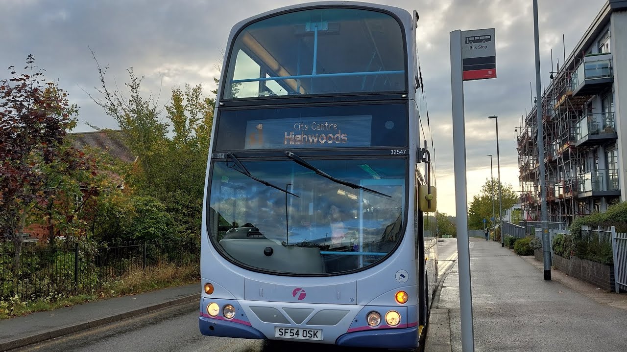 Last Day in Service! - First Essex 32547 Volvo B7TL Wright Gemini 1 working the s1