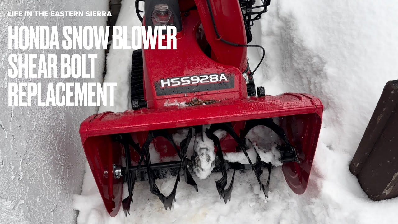 Замена срезного болта для снегоуборочной машины Honda