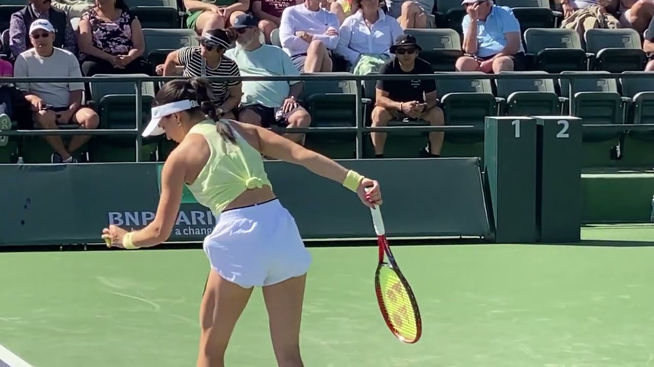Eva Lys vs Aliaksandra Sasnovich 110b Sexy Beautiful Female Tennis Player Practice #IndianWells #WTA