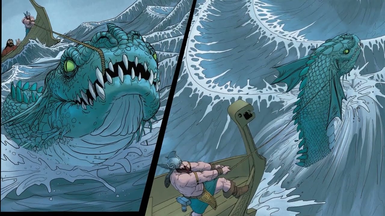 Thor vs Midgardschlange - J&ouml;rmungandr - Nordischen Mythologie